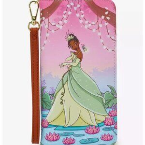Loungefly Disney Princess And The Frog Wallet Tiana Bayou Sunset Wristlet New
